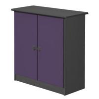 verona graphite cupboard with lilac