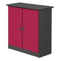 verona graphite cupboard with fuschia