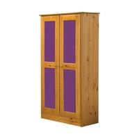 verona 2 door wardrobe purple