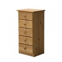 verona 5 drawer bedside table antique