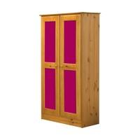 verona 2 door wardrobe fushia