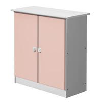 Verona White Cupboard with Pink