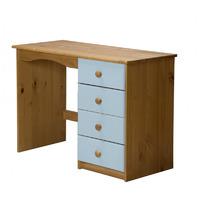 verona 4 drawer single dressing table baby blue