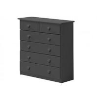 verona 4 plus 2 drawer graphite chest with graphite