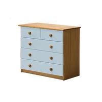 Verona 3 plus 2 Drawer Chest Baby Blue