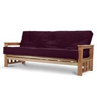 Vegas 2 Seater Futon Victoria Plum Deluxe Mattress