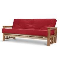 vegas 2 seater futon louisa red deluxe mattress