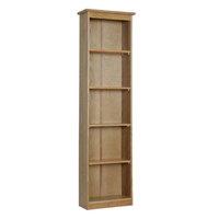 vermont wooden tall narrow bookcase with 4 shelf