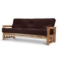 Vegas 2 Seater Futon Victoria Chocolate Deluxe Mattress