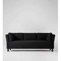 Venezia Three-Seater Sofa in Quartz Weave, Black Birch Feet