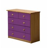 Verona 3 plus 2 Drawer Chest Purple