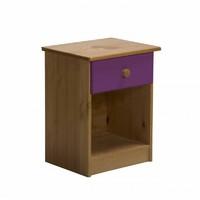 verona 1 drawer bedside table purple