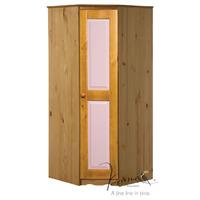 Verona 1 Door Corner Wardrobe Pink