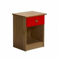 Verona 1 Drawer Bedside Table Red