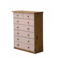 verona 5 plus 2 drawer chest pink