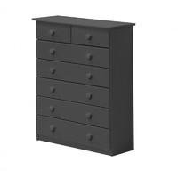 verona 5 plus 2 drawer graphite chest with graphite