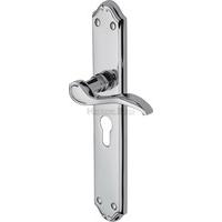 verona euro profile door handle set of 2 finish polished chrome