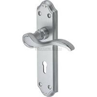 verona small lever lock set of 2 finish satin chrome