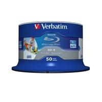 Verbatim 43812 BD-R SL 25GB Datalife 6x Inkjet Printable (Pack of 50)