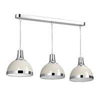 Vermont Pendant Light 3 Clay Colour Shades Chrome