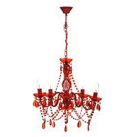 versailles chandelier 5 arm red acrylic beads