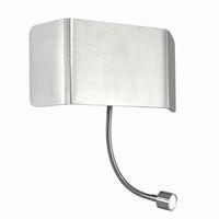 verona 75w led wall 1w flexi arm polished aluminium 630lm 85646