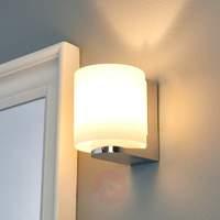 Vesa  LED wall light with round glass lampshade