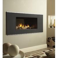 verine vertex hole in the wall gas fire with strata trim