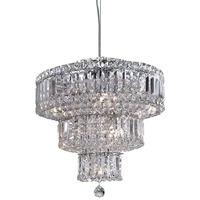 Vesuvius 9 Lamp 3 Tier Ceiling Light With Coffin Drops And Balls
