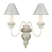 ver0912ag11 verona 2 light cream wall lamp with shades