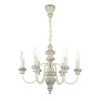 VER0612 Verona 6 Light Distressed Cream Chandelier