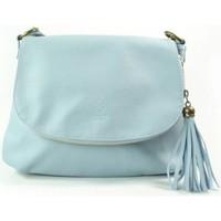 Vera Pelle A5 Skórzana Chlebak Baby Blue women\'s Messenger bag in multicolour