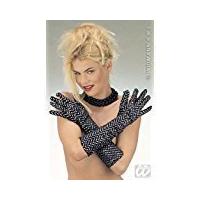 Velvet Laser Dots Short Spandex & Velvet Gloves For Fancy Dress Costumes