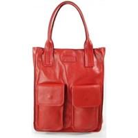 Vera Pelle Czerwony Kieszenie Pojemna Xxl A4 women\'s Handbags in multicolour