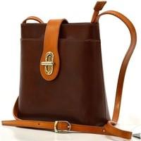 vera pelle 9410 womens shoulder bag in brown