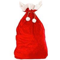 Velvet Christmas Sacks 60 x 100cm Accessory For Christmas Party Fancy Dress