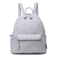 venus vs mars grey faux suede backpack