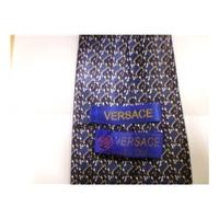 Versace Metallic Blue Silk Tie