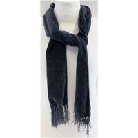 Velour grey scarf and a silk style grey and black scarf