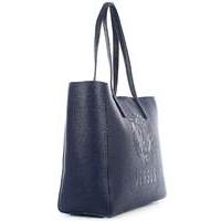 Versus Versace Navy Leather Shopper Bag