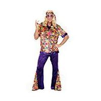 Velvet Hippie Dude Costume Extra Large For 60s 70s Hippy Fancy Dress