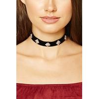 Velour Rhinestone Choker