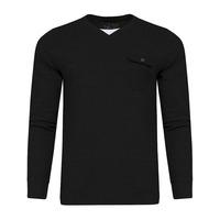Veepoc Mock T-Shirt Insert Long Sleeve T-Shirt in Black  Dissident