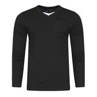 Veyer Mock T-Shirt Insert Long Sleeve T-Shirt in Black  Dissident