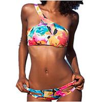 Venus Queen Women\'s Shoulder Colorful Floral print bikini
