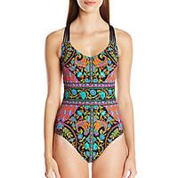 Venus Queen Women\'s Halter One-pieceBoho Nylon Spandex Multi-color