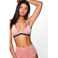 Velvet Bralet - blush