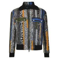 VERSUS VERSACE Stripe Pattern Bomber Jacket