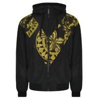 versace jeans floral trim shell jacket