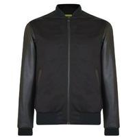 versace jeans contrast sleeve bomber jacket